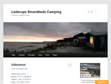 Tablet Screenshot of loderupsstrandbadscamping.se
